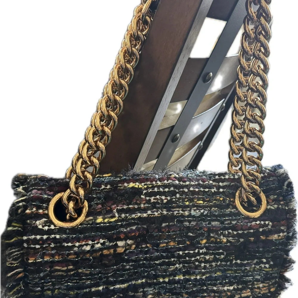 LARGE KENSINGTON EAST WEST Tweed Shoulder Bag KURT GEIGER LONDON - Picture 2 of 2